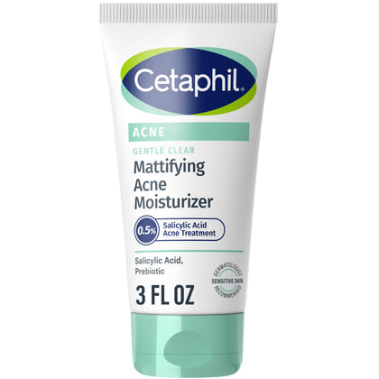 Cetaphil front packaging showing bottle and product name for clear acne care