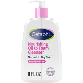 Cetaphil front packaging showing 8 fl oz bottle with clear label for easy identification and trust