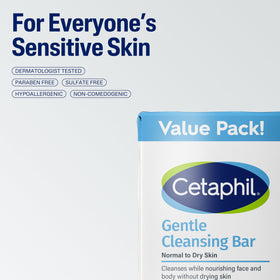 Cetaphil bar drying on a soap dish demonstrating proper storage