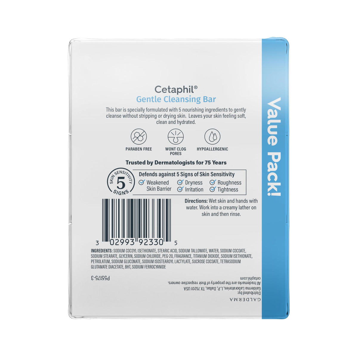 Lifestyle image of Cetaphil being used to wash arm, soothing result