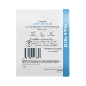 Lifestyle image of Cetaphil being used to wash arm, soothing result