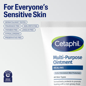 Close-up of Cetaphil label and ingredients for ingredient transparency