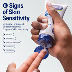Close-up of Cetaphil ointment texture highlighting smooth, protective balm quality