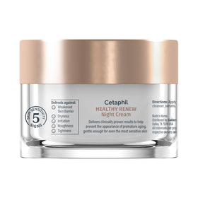 Cetaphil Healthy Renew badge emphasizing dermatologist-tested formulation