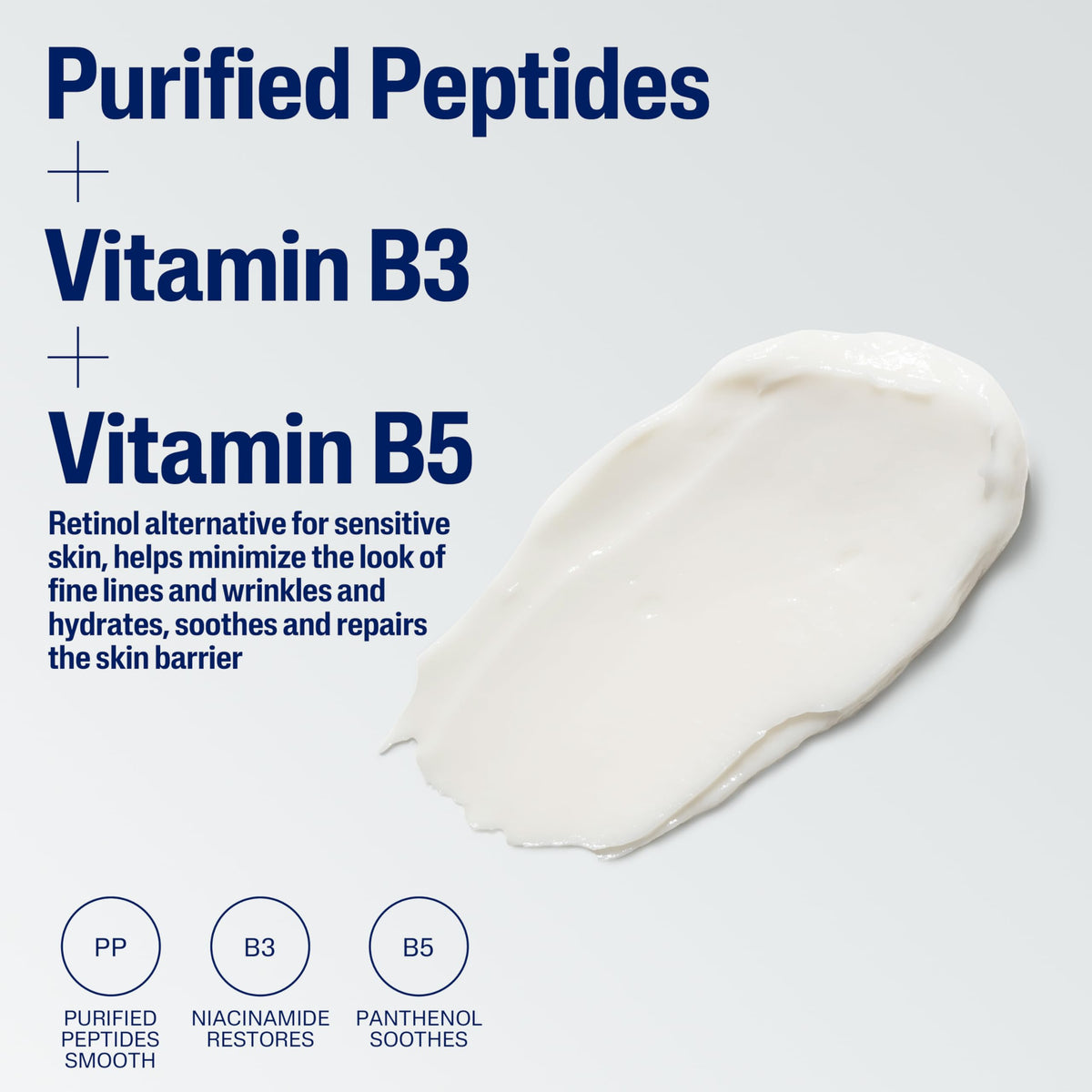 Cetaphil Healthy Renew ingredients panel highlighting peptides and vitamins