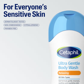 Cetaphil lather on arm in shower showing soft skin benefit