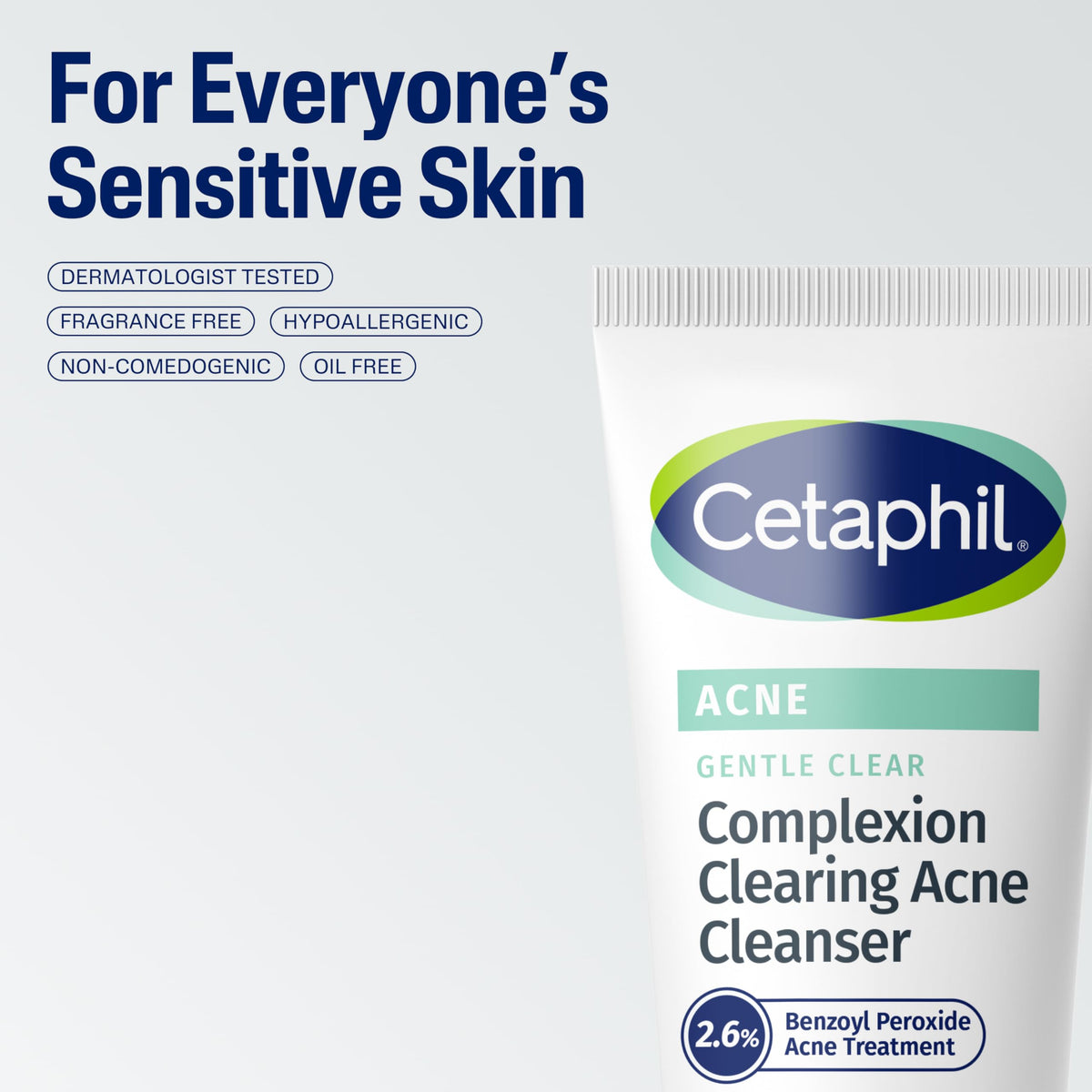 Visual of zinc and licorice root ingredients emphasizing Cetaphil calming and oil-control benefits