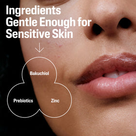Cetaphil ingredient panel showing bakuchiol and benefits for tone
