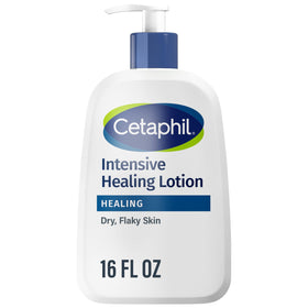 Cetaphil front packaging of Intensive Healing Lotion showing 16 oz benefits