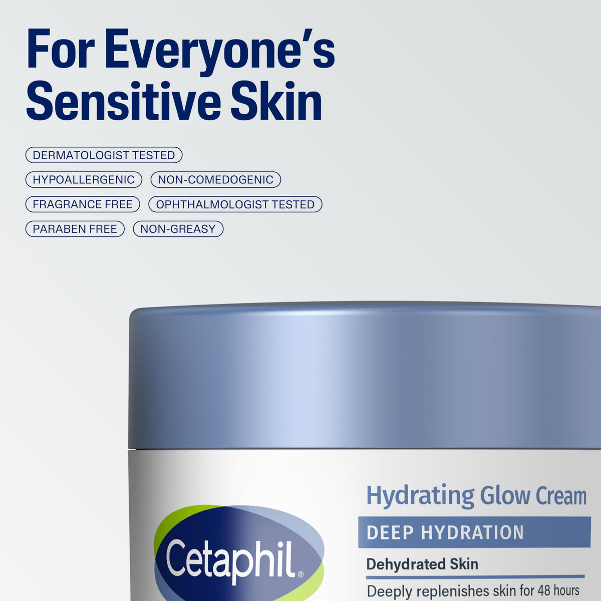 Cetaphil label close-up showing ingredient list and gentle formula