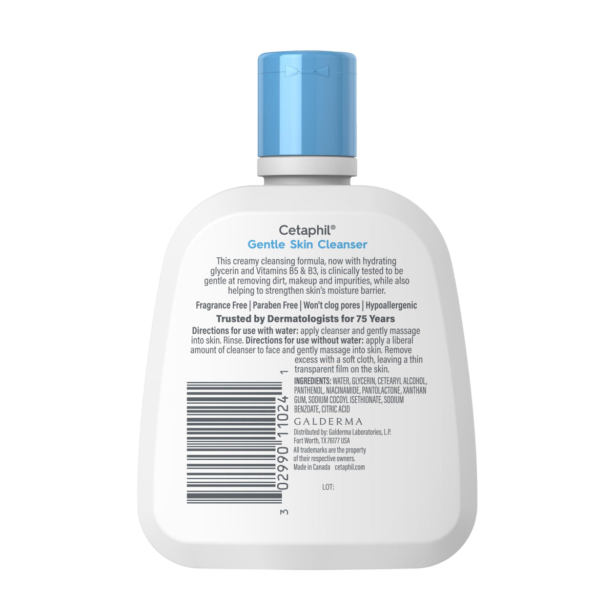 Cetaphil on bathroom shelf in lifestyle scene showing daily routine compatibility benefit