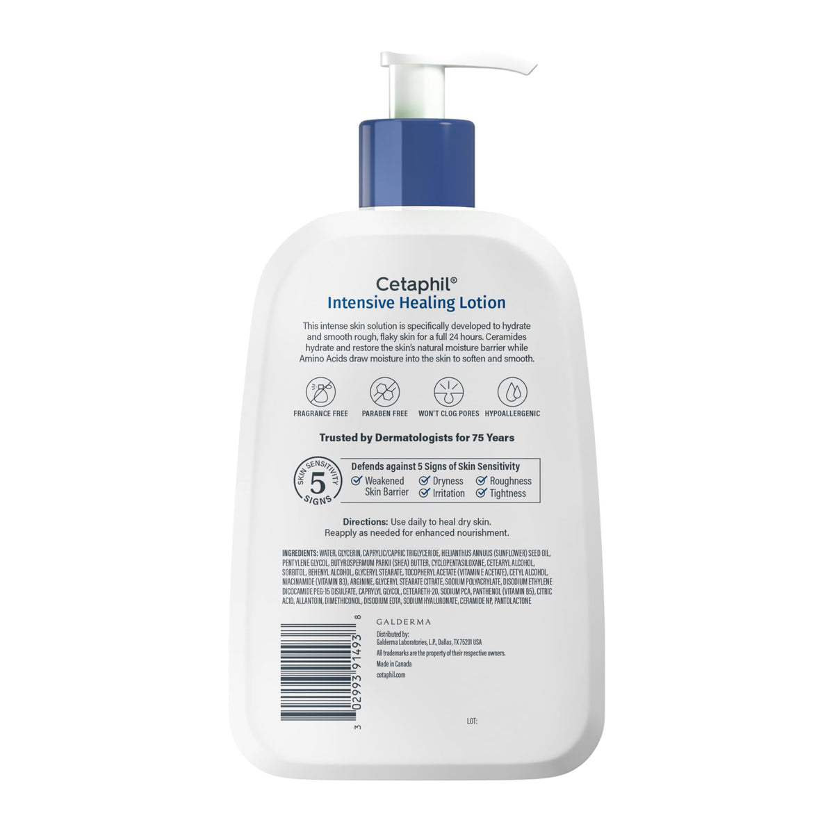 Cetaphil Intensive Healing Lotion on bathroom shelf in everyday routine