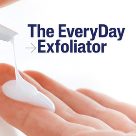 Cetaphil lotion applied to cheek in lifestyle shot showing smoother skin result