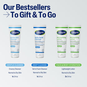 Cetaphil Moisturizing Lotion pouring closeup showing fast-absorbing benefit