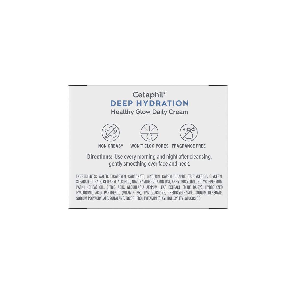 Cetaphil before and after hydration comparison showing healthier glow