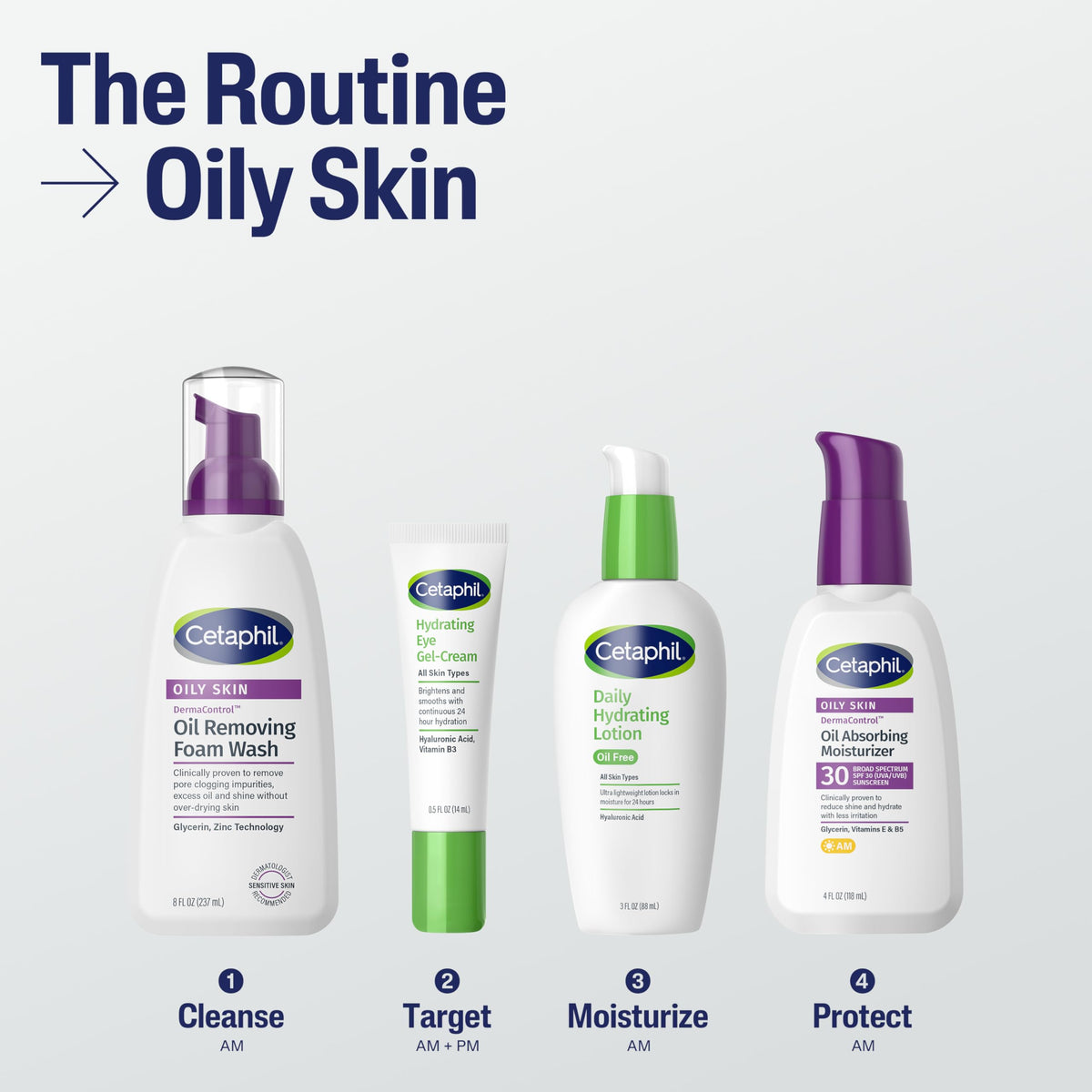 Cetaphil moisturizer used as makeup base for reduced shine and smoothness
