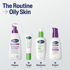 Cetaphil moisturizer used as makeup base for reduced shine and smoothness