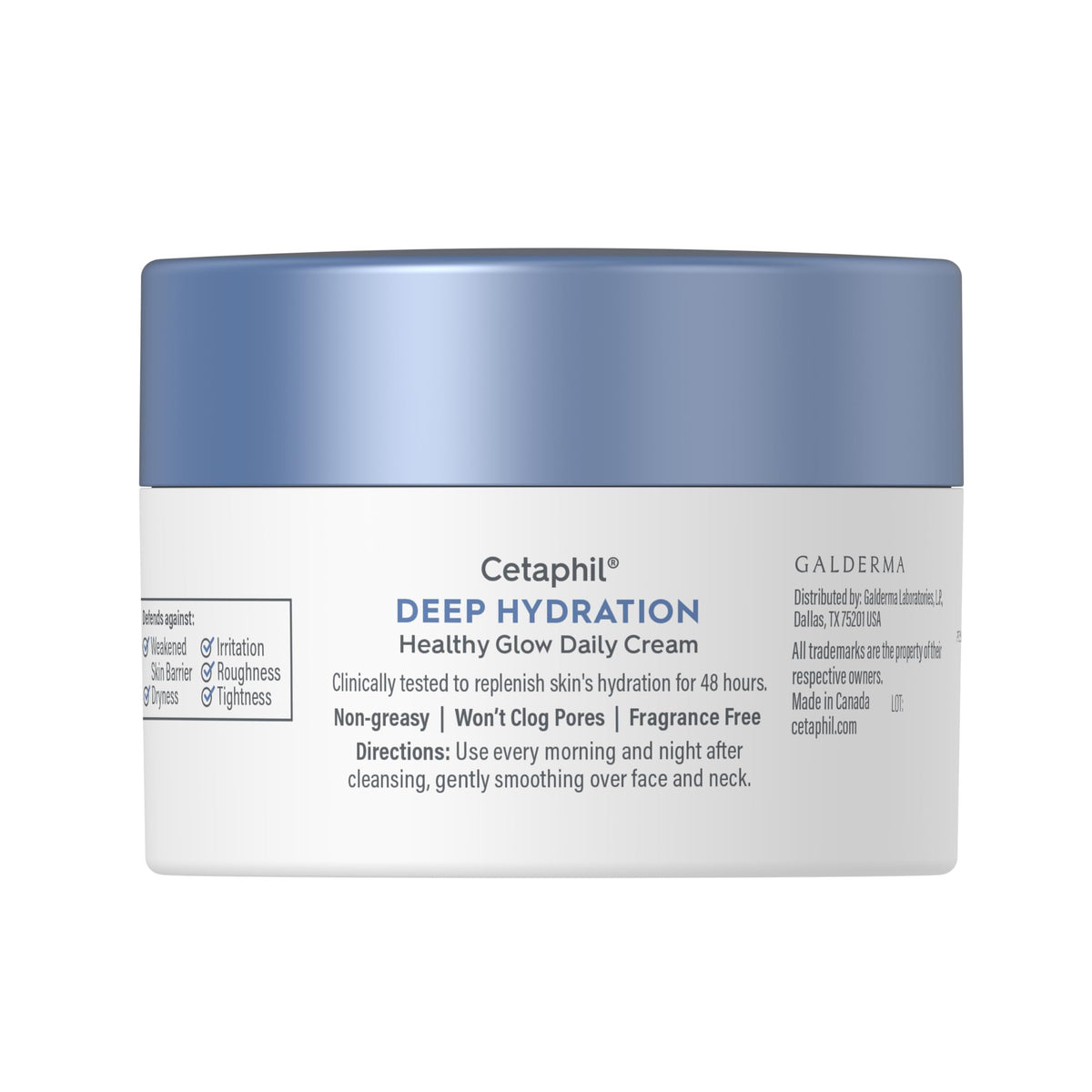 Cetaphil jar on bathroom shelf lifestyle showing daily routine fit