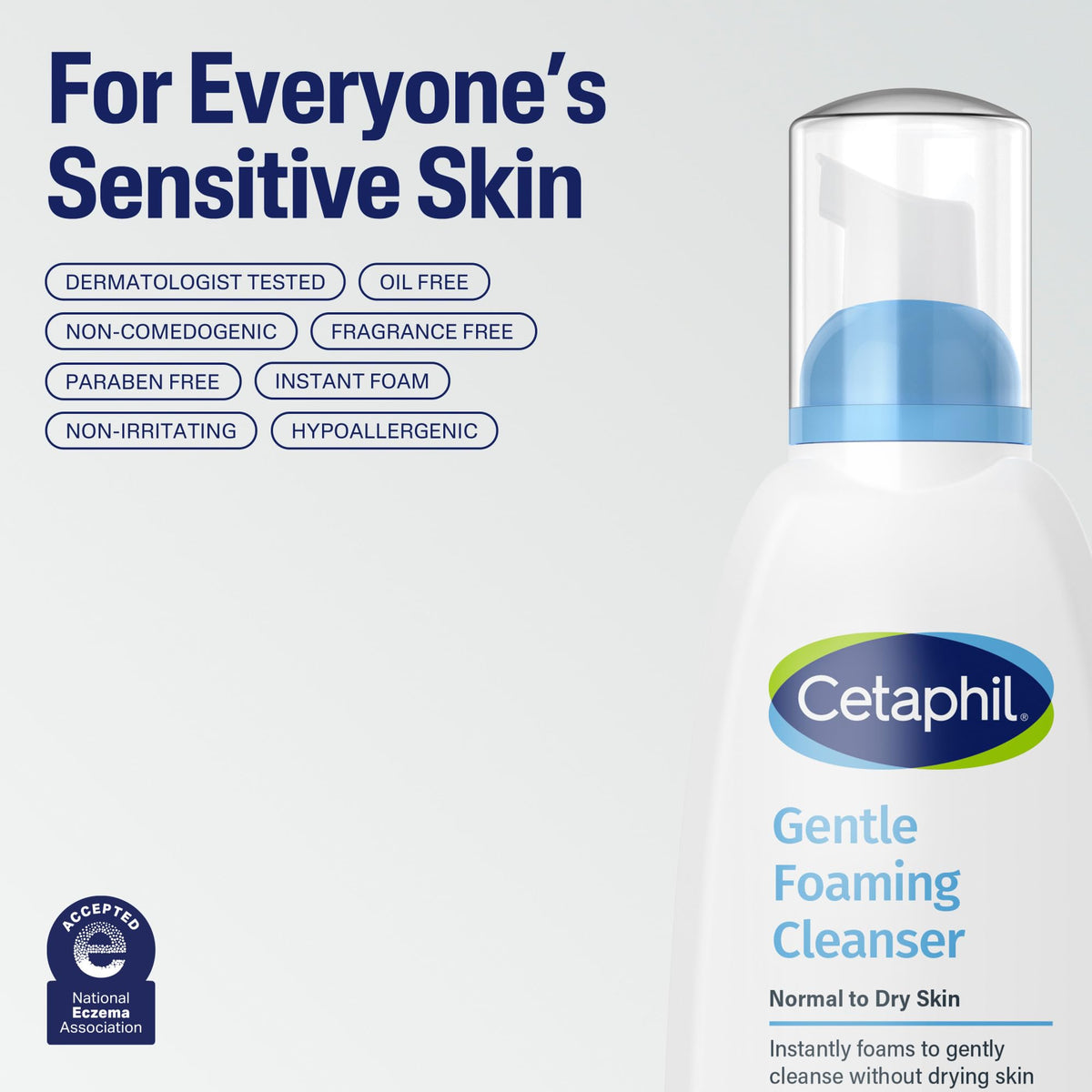 Cetaphil open cap and nozzle for hygienic, mess-free use