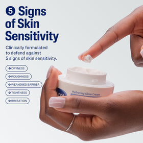 Cetaphil open jar close-up texture highlighting lightweight cream