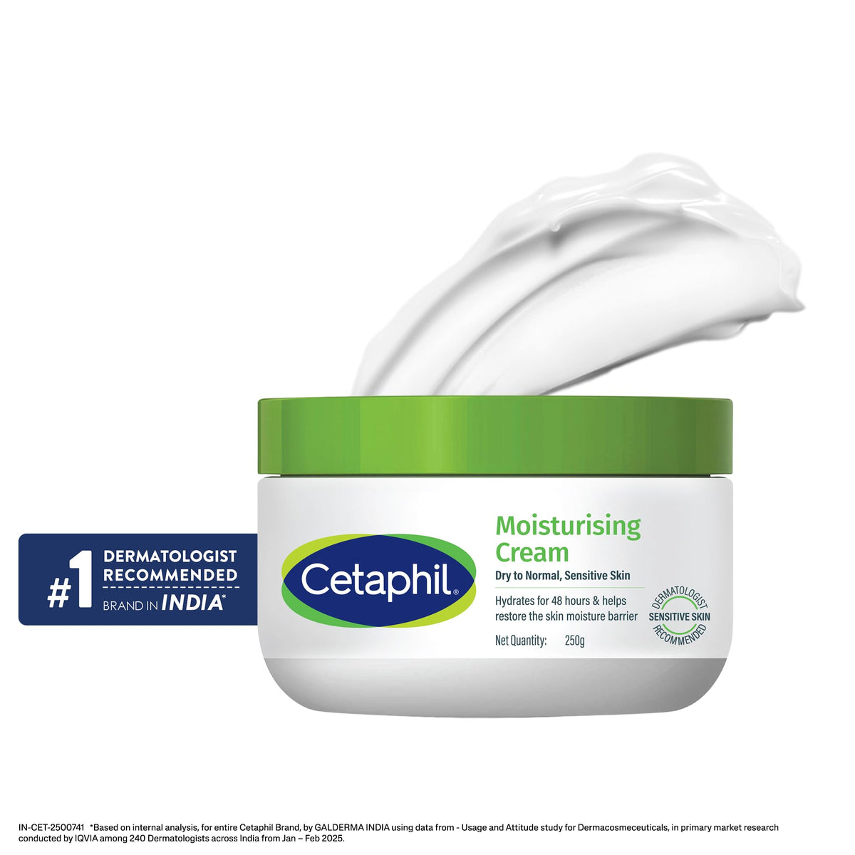Cetaphil cream texture close-up showing non-greasy hydration