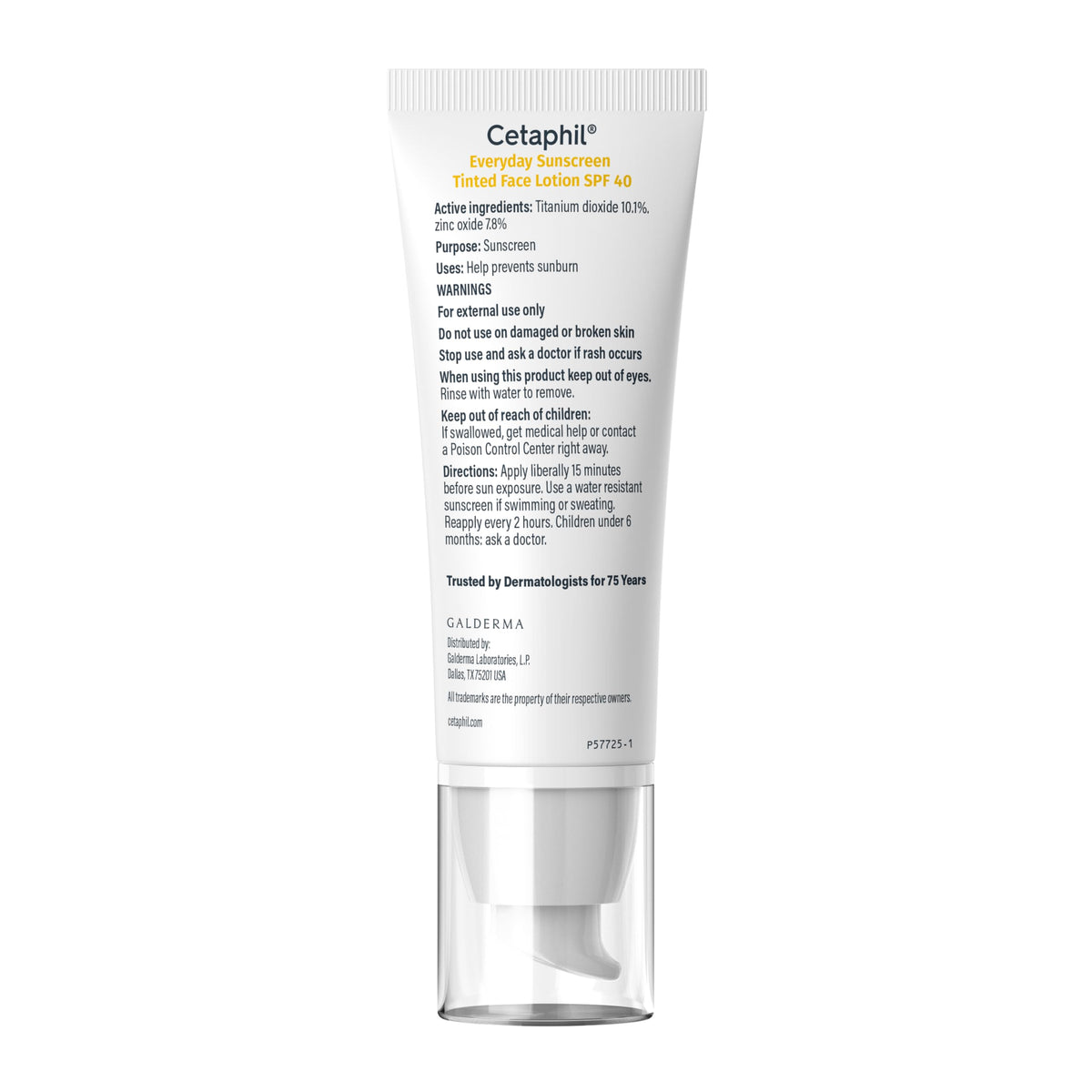 Cetaphil back label highlighting hypoallergenic and oil-free benefits