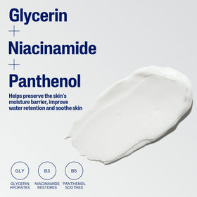Cetaphil cream being applied to hand demonstrating instant soothing benefit