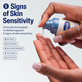 Cetaphil pump dispense close-up demonstrating easy hygienic application