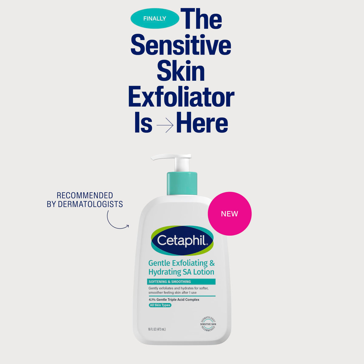 cetaphil pump dispensing lotion for controlled daily exfoliation use