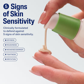 Cetaphil lotion being dispensed highlighting fast-absorbing texture