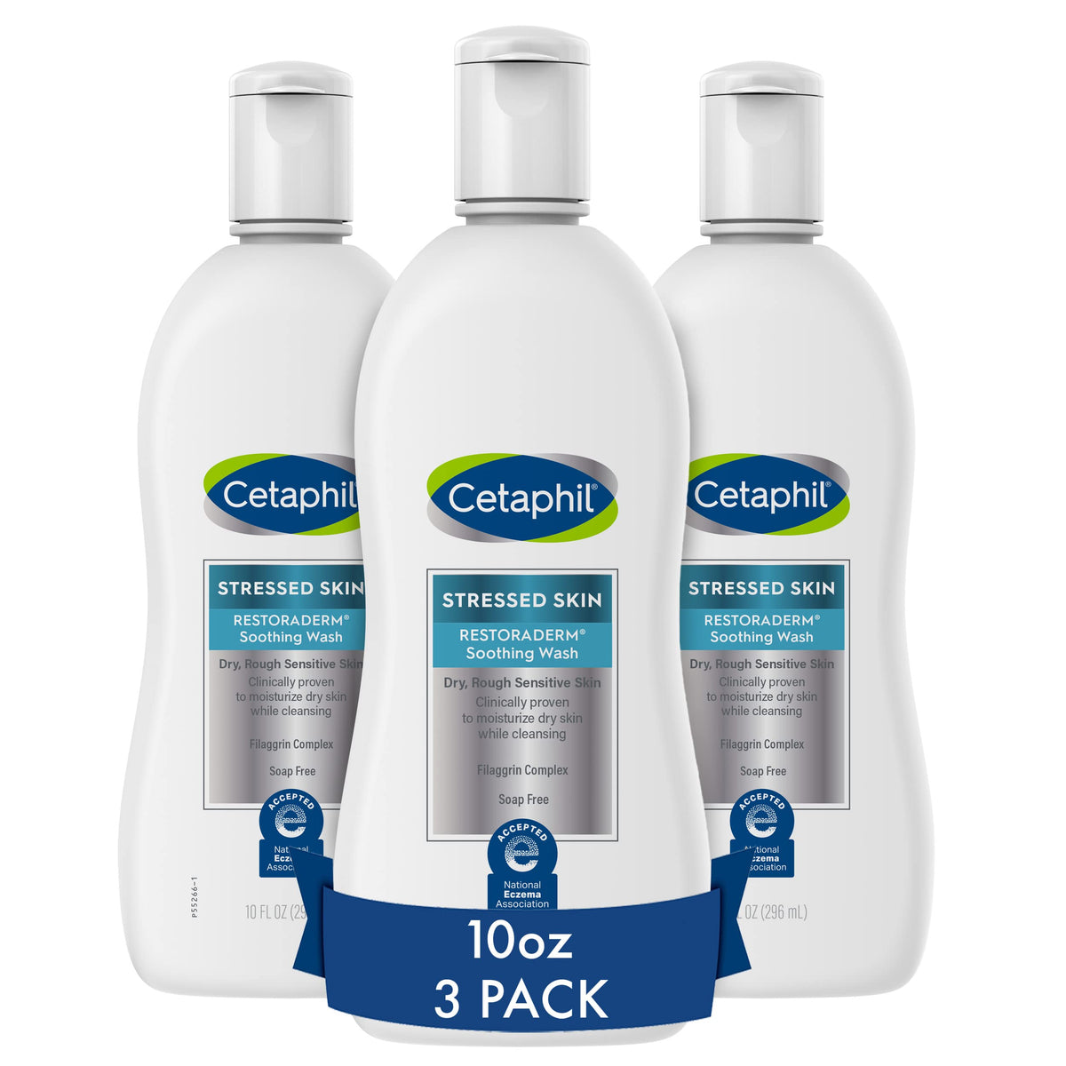 Cetaphil bottle front packaging showing product and pack benefit