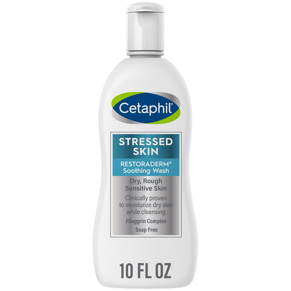 Cetaphil front packaging showing bottle and brand for gentle cleansing