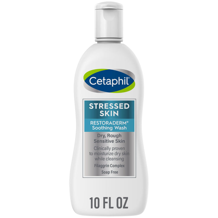 Cetaphil front packaging showing bottle and brand for gentle cleansing