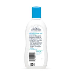 Hand using Cetaphil wash illustrating gentle foam and easy rinse