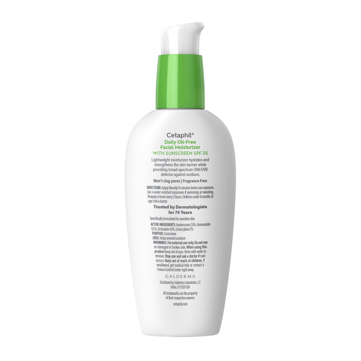 Cetaphil side profile of bottle showing compact design and portability