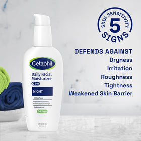 Cetaphil size comparison next to coin showing compact 3oz travel-friendly benefit