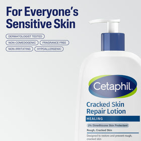 Cetaphil bottle held in hand to show 16 oz size and coverage