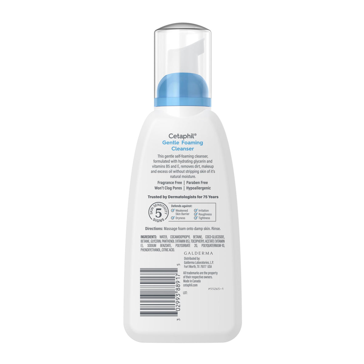Cetaphil bottle held near hand to show true 8 oz scale