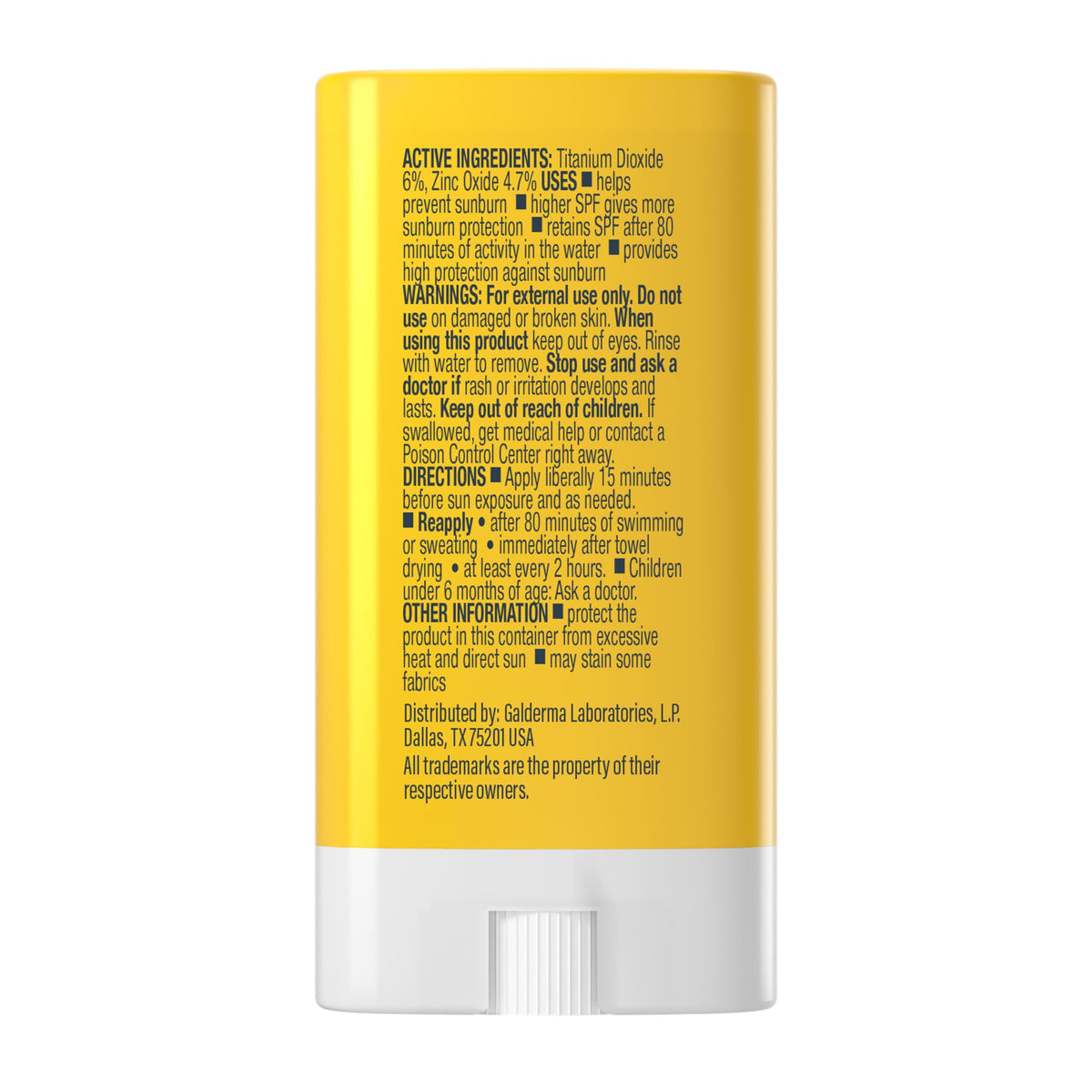 Sheer blended finish of Cetaphil stick on skin demonstrating non-greasy feel