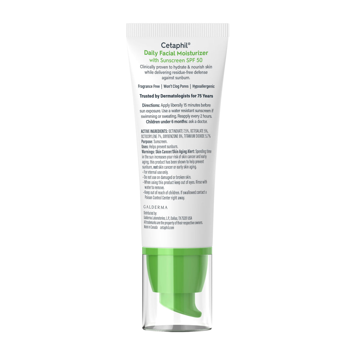 Cetaphil sunscreen droplet spread showing even coverage and non-greasy finish