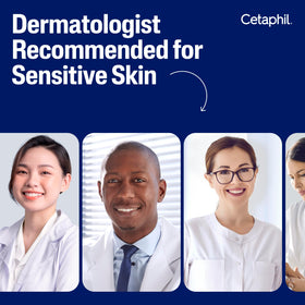 Cetaphil sunscreen text overlay representing broad-spectrum SPF 15 protection