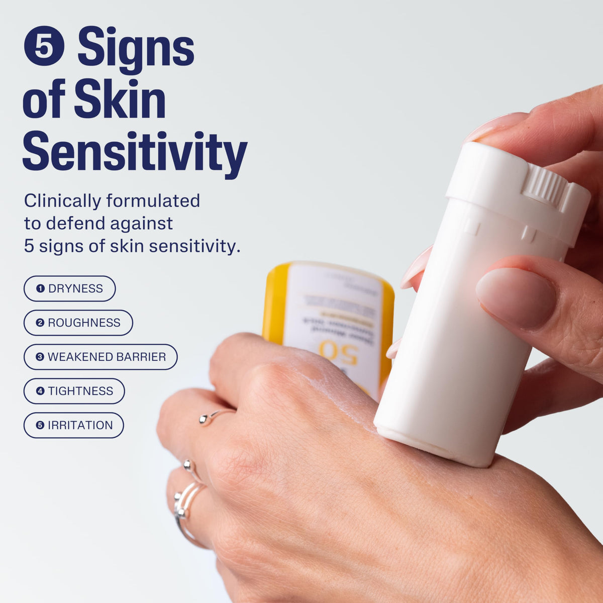 Cetaphil stick twist-up mechanism open, convenient mess-free application