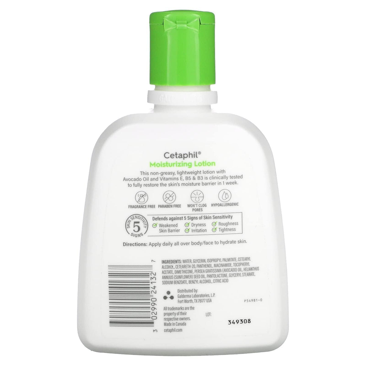 Cetaphil lotion texture close-up highlighting smooth, fast-absorbing hydration