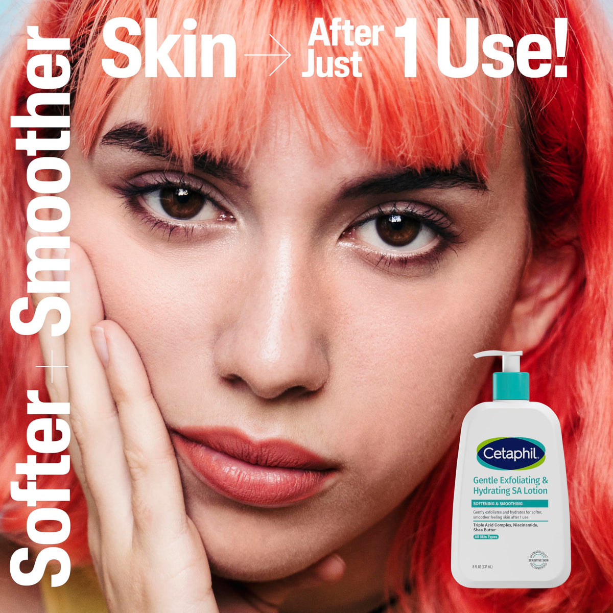 cetaphil close-up lotion texture illustrating lightweight absorbent finish