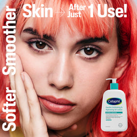 cetaphil close-up lotion texture illustrating lightweight absorbent finish