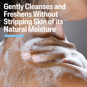 Cetaphil creamy foam texture close-up demonstrating a gentle lather that rinses clean