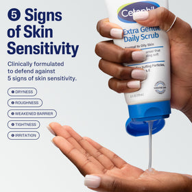 Cetaphil close-up of micro-fine granules highlighting gentle exfoliation