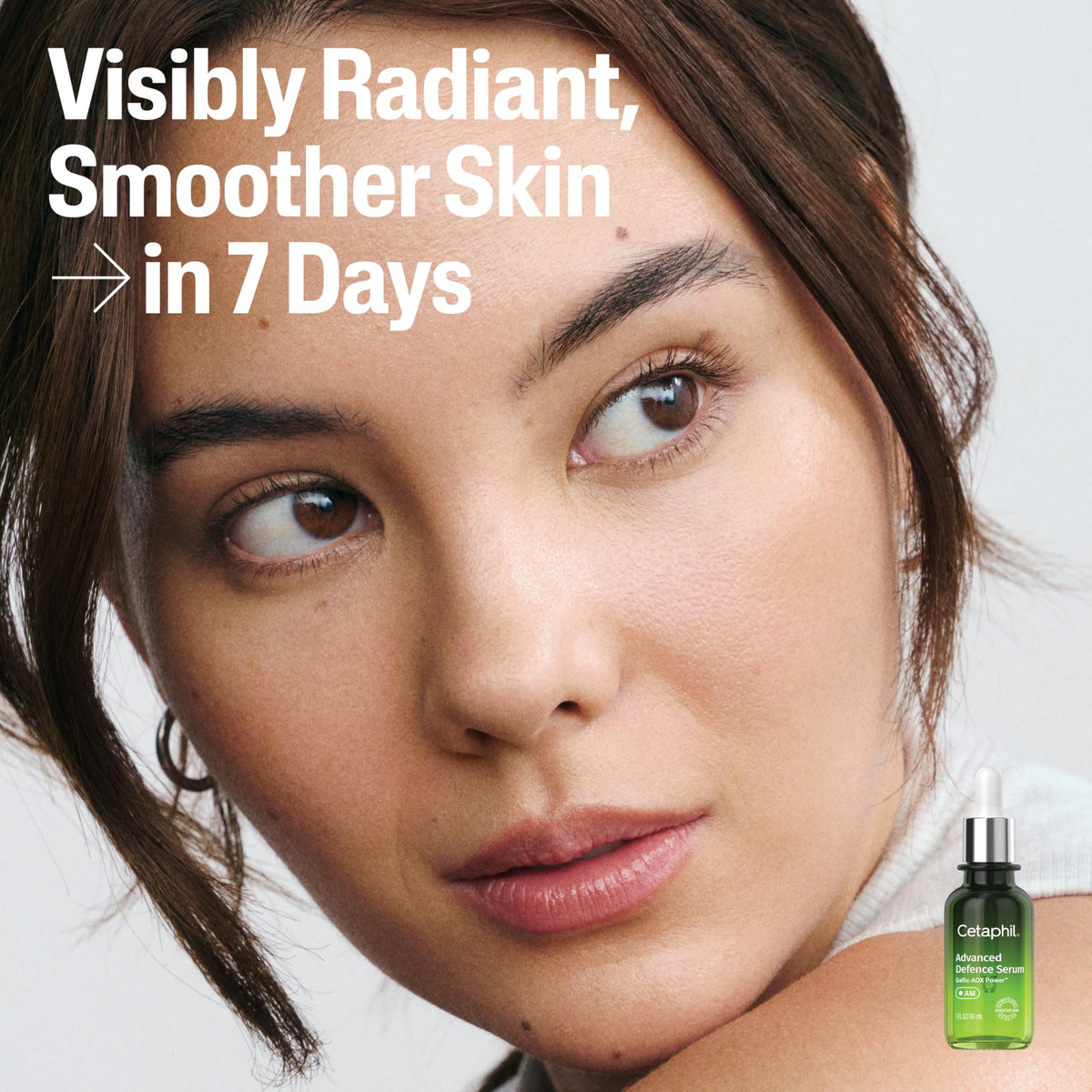 Cetaphil serum clear gel texture demonstrating lightweight hydration