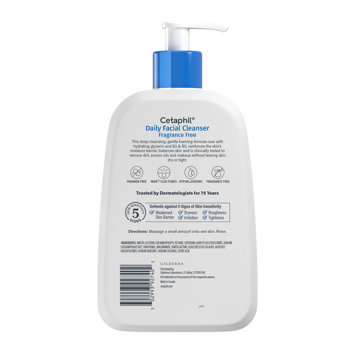 Cetaphil usage demonstration on wet face showing effective removal of impurities