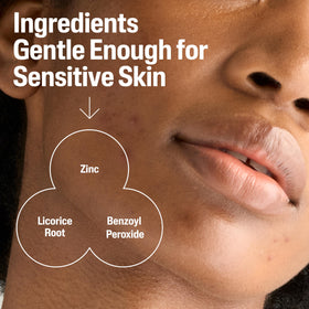 Person using Cetaphil cleanser in shower demonstrating gentle acne-clearing routine